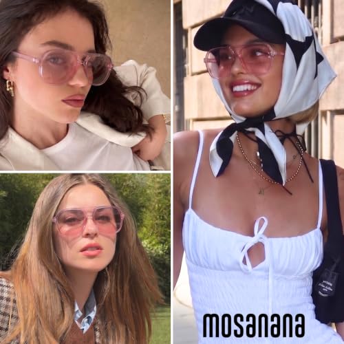 Image of mosanana Oversized Aviator Sunglasses for Women with Polarized Lens MS52243