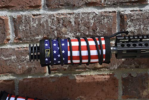 Image of Full Auto, High Temp Alpha Suppressor /Silencer Cover 7.5 inch American Flag