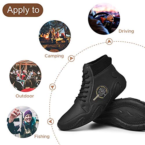 Mens Loafer Retro Leather Casual Oxford Shoes Handmade Comfort Moccasins Walking Business Work Office Dress Anti Slip Outdoor Summer Driving Boat Round Toe Slip on Shoe Wide Fit2