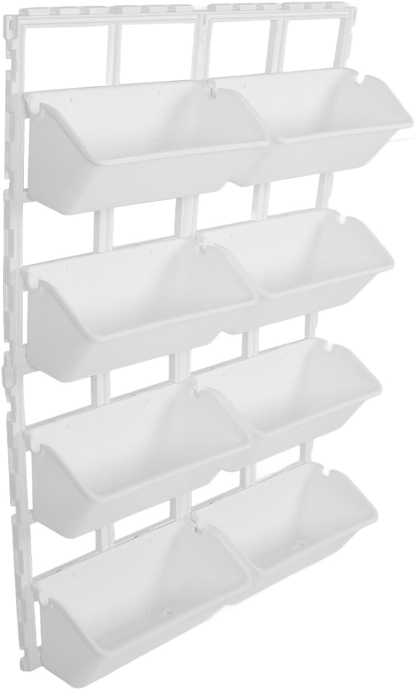Balustrade Flowerpot Window, Vertical Wall Planting Balcony Flower Stand Balustrade Hanging Flowerpot Multi-Functional Hanging Basket Suitable For A Variety Of Plants(White)