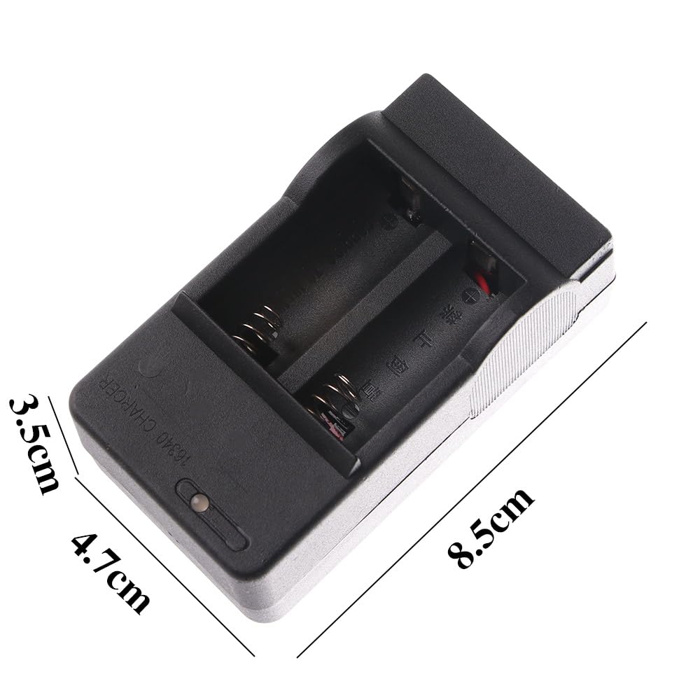 Practical 16340 Rechargeable Double Charger, Li-ion Battery Charger Double Charger Rechargeable AA Batteries