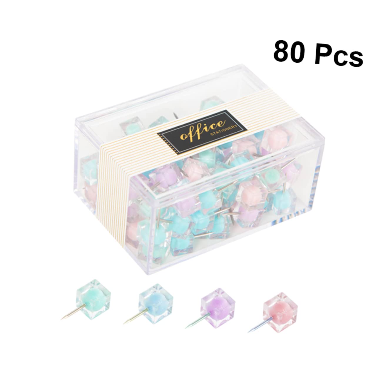SHINEOFI 240piezas Chinchetas Coloridas Creativas y Transparentes para Decorar Tableros De Anuncios y Paredes Oficina Escuela y Hogar