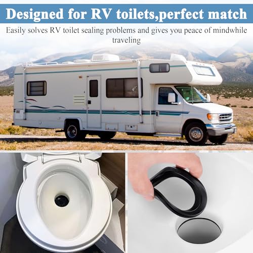 Image of LivTee RV Toilet Flush Ball Seal Replacement for 385311658, Camper Toilet Seal, The Parts Fit 300 /310 /320 Gravity-Flush Toilets, Advanced Rubber Seals That Stop Leaks and Eliminate Odors, 2PCS