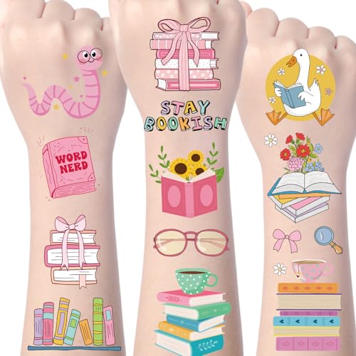 Yoyuspy Stay Bookish Temporary Tattoos