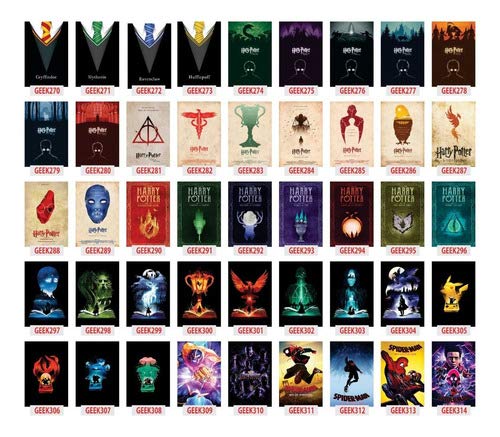 Kit 60 Placas Decorativas Mdf - Heróis - Geek - Marvel - Dc