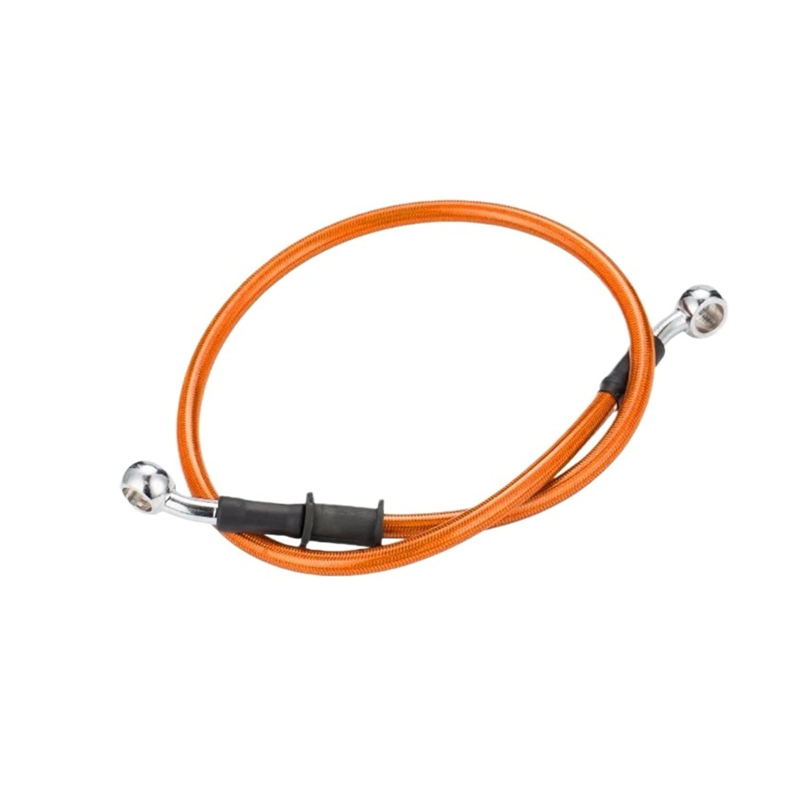 Universal Hydraulic Brake Hose for Motorcycles - 400mm to 1500mm Length, Stainless Steel Reinforced(Orange,80CM)
