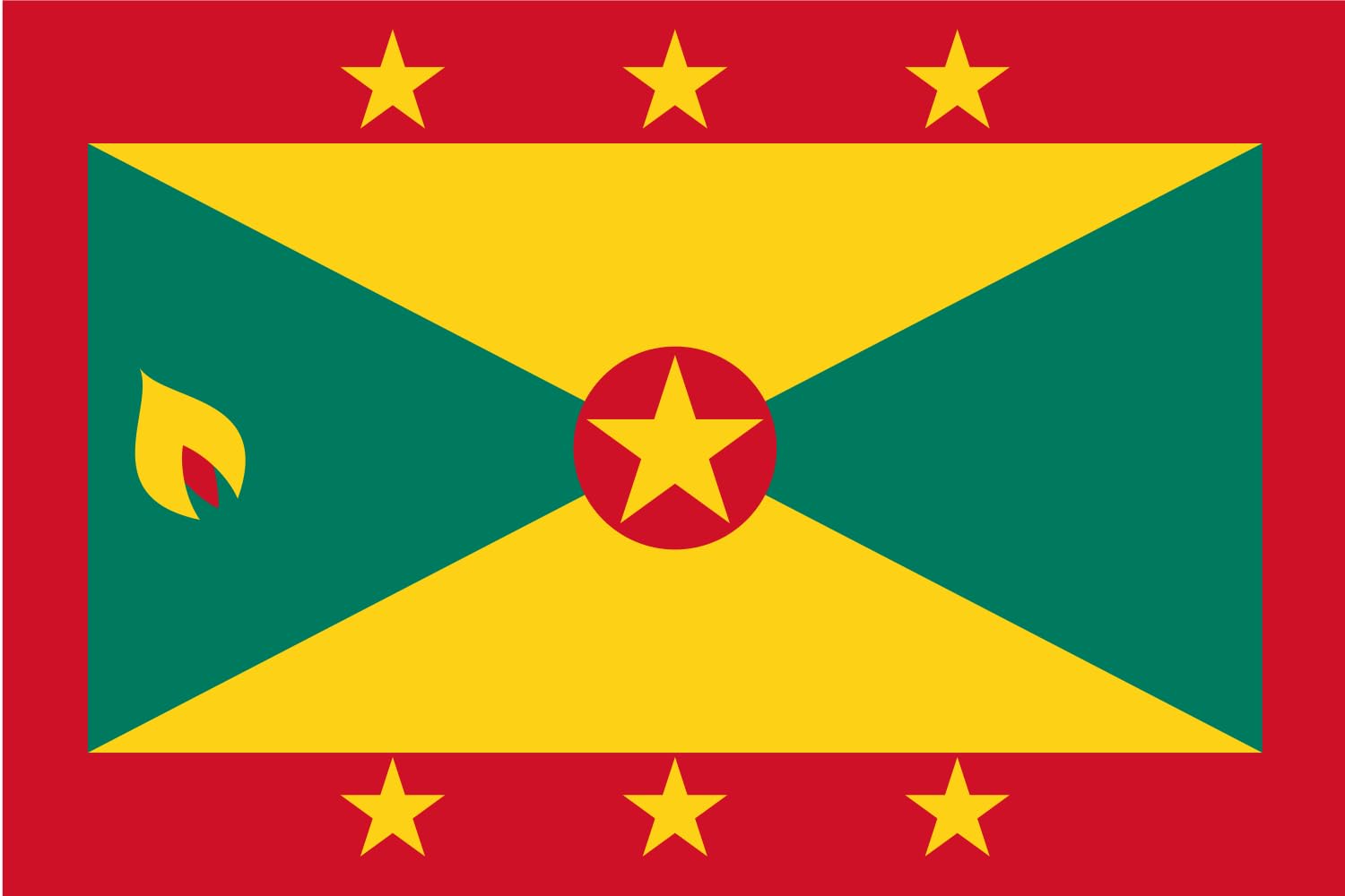 Drapeau XL Grenade paysage 120x180cm anti-effilochage pour grand mât