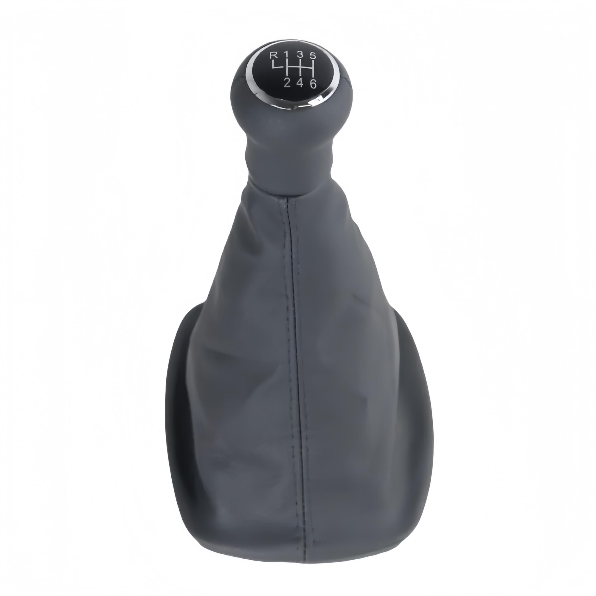 Grozzy Universal Shifter Handle for A6 C5 A4 B5 A8 D2 1998-2001 Car Gear Shift Knob Lever Gaiter Boot Cover Collar 5/6 for Speed(6 Gray)