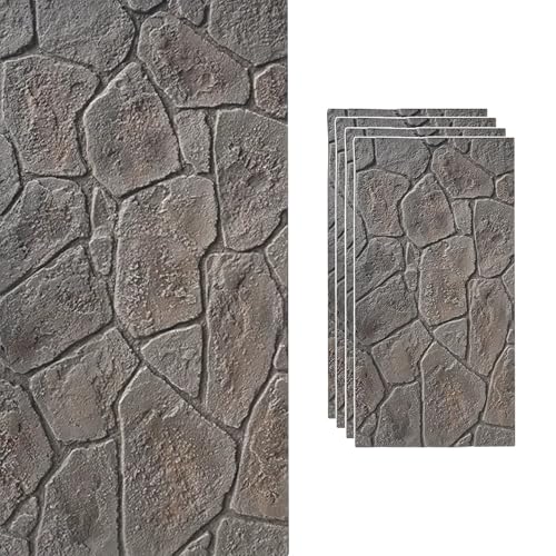 Panneaux de placage en pierre texturée 3D gris pour masquer les défauts muraux