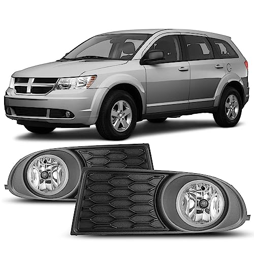 Winjet Compatible with [2010 2011 2012 2013 2014 2015 2016 2017 2018 2019 Dodge Journey] Driving Fog Lights + Switch + Wiring Kit