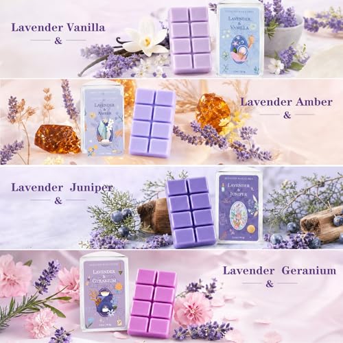 Image of SCENTORINI Wax Melts, Lavender Essential Oil Scented Wax Cubes for Sleep