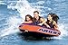 Airhead Slice Towable 1-3 Rider Tube for Boating and Water Sports, Kwik-Connect Tow, Heavy-Duty Full Nylon Cover & EVA Padding,Orange