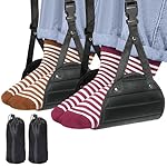 2-Pack Airplane Travel Footrest Hammock - Perfect Airplane Foot Hammock to Relax Your Feet - Travel Essentials Comfy Foot Hanger Plane Footrest for Long Trip