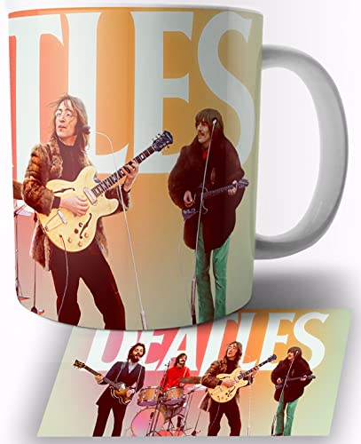 The Beatles C Taza de Ceramica Blanca 325ml Mug