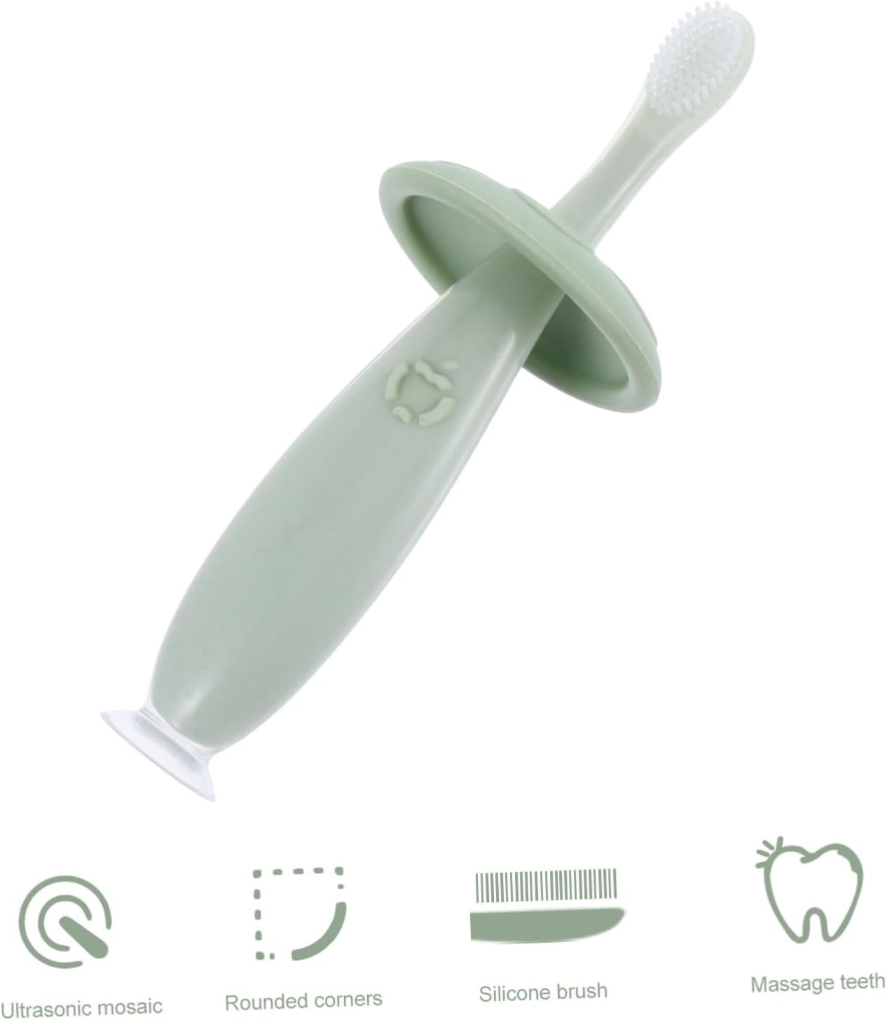 Toothbrush Silicone Soft Bristles Small Head Oral Cleaner for Safe Teething Toothbrush for Boy Girl
