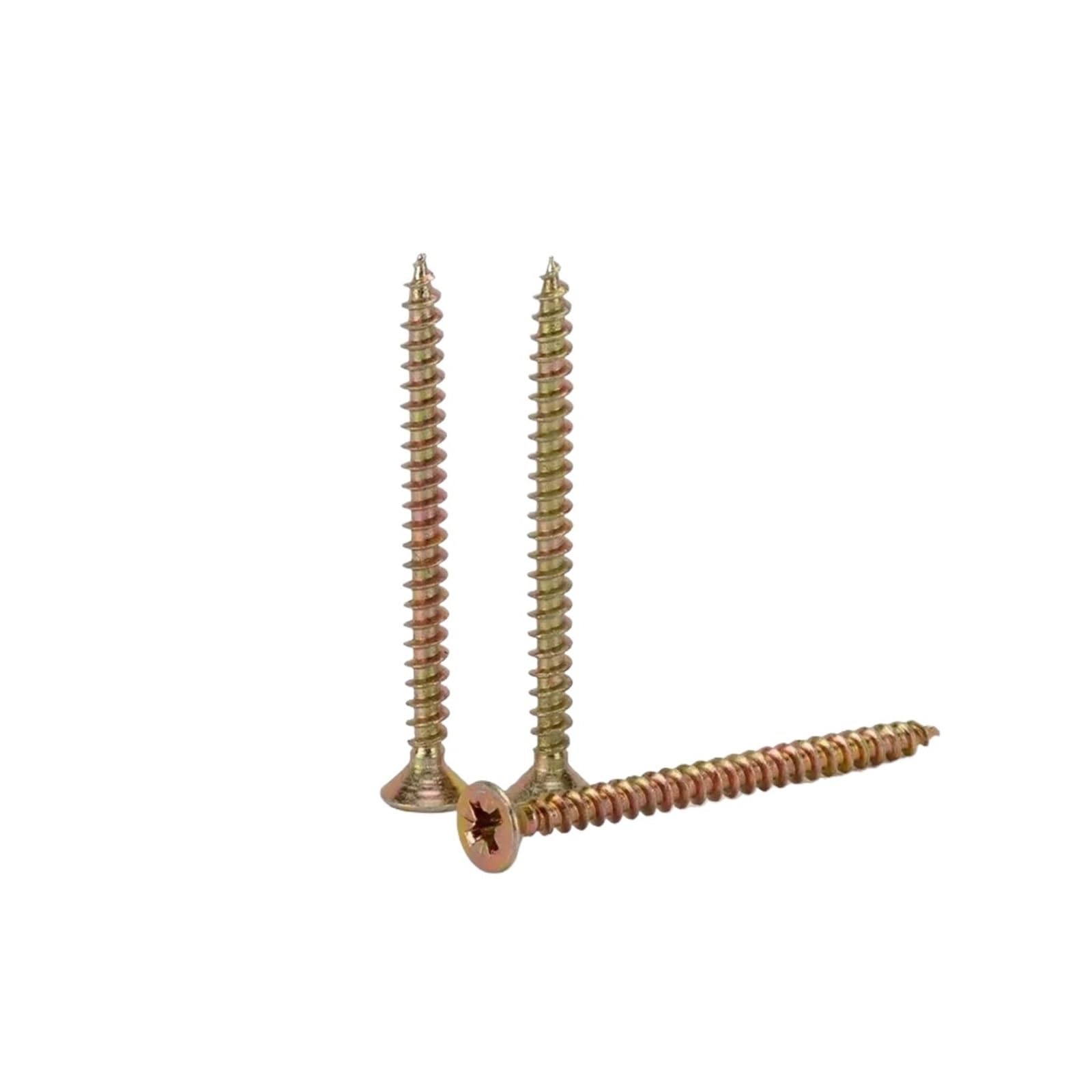 CHATROOM 5–230 Stück M5 Karbonstahl-Kreuzschlitz-Flachkopf-Trockenbauschrauben, Selbstschneidende Holz-Gipskarton-Schrauben (Size : M5-60 (110pcs))