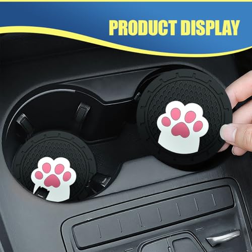 Set 2 Portavasos de Silicona con Patas de Gato 2.72in miniatura 6