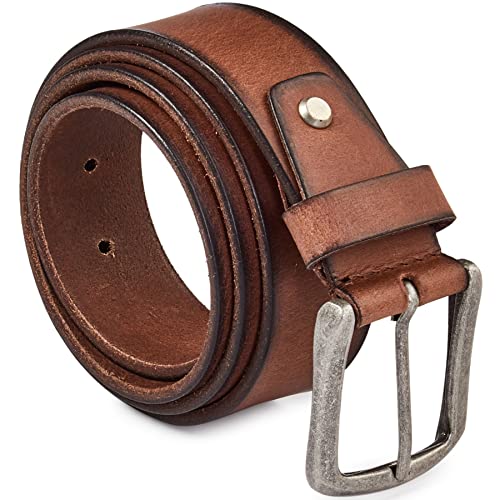 Real Full Grain Harness Cow Leather Belt for Men 38mm Width Casual Retro look Vintage style Handmade Valentine Gift