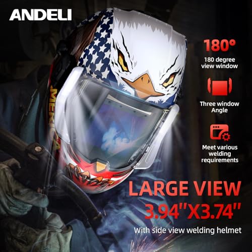 Careta para soldar ANDELI amplia vista 3.94x3.74 miniatura 3
