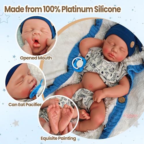 Muñeco Reborn de Silicone de 20 Pulgadas, Niño miniatura 3