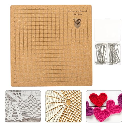 Tablero de corcho para macramé MERRYHAPY con cuadrícula suave para tejer pulseras DIY 5