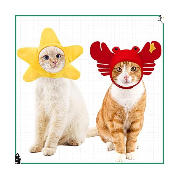 5 pieces cat hat cat dog costume cute pet hat bunny rabbit hat with ears headwear lion mane cap valentine new years day party accessory for kitten puppy dress up adjustable birthday hat (cute style) - image 8