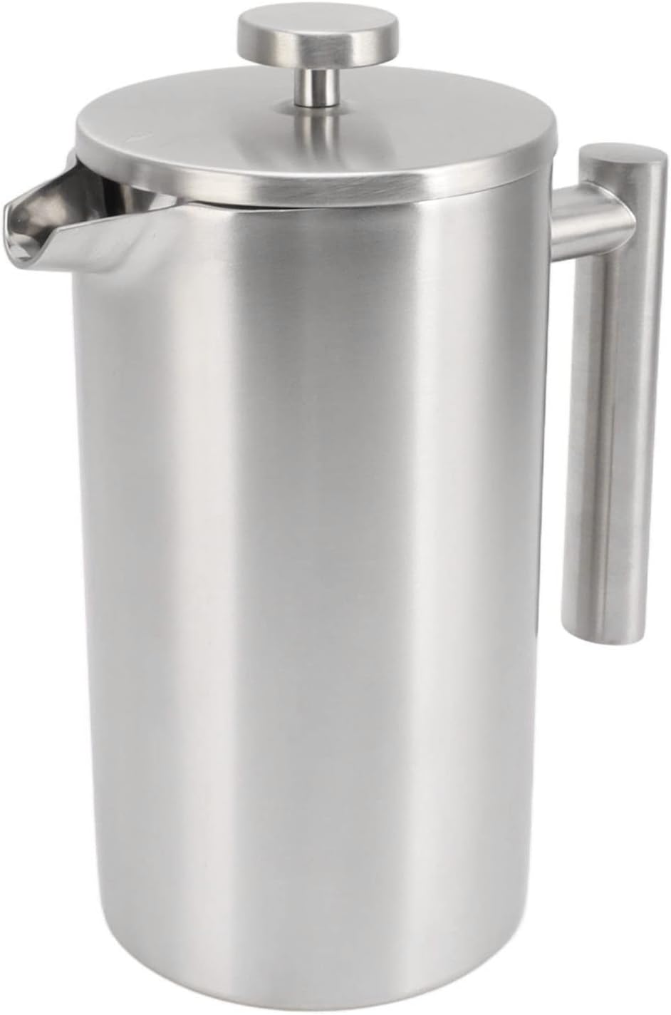 French Press Coffee Maker, Stainless Steel Coffee Maker with Double Wall Insulated, Filter Dishwasher 1L French Press Portable Coffee Maker for Home Camping and Outdoor Travel