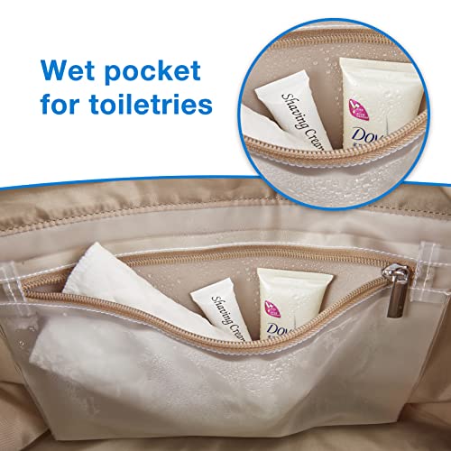 Travel Duffle bag, BAGSMART Weekender Overnight Bag for Women Large carry on bag With Shoe Bag,Laptop Compartment,Electronics,Black