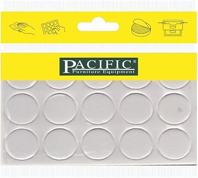 Glass Table Top Bumpers. Non Slip. Self Adhesive Pads Keeps Glass Table Top from Sliding!