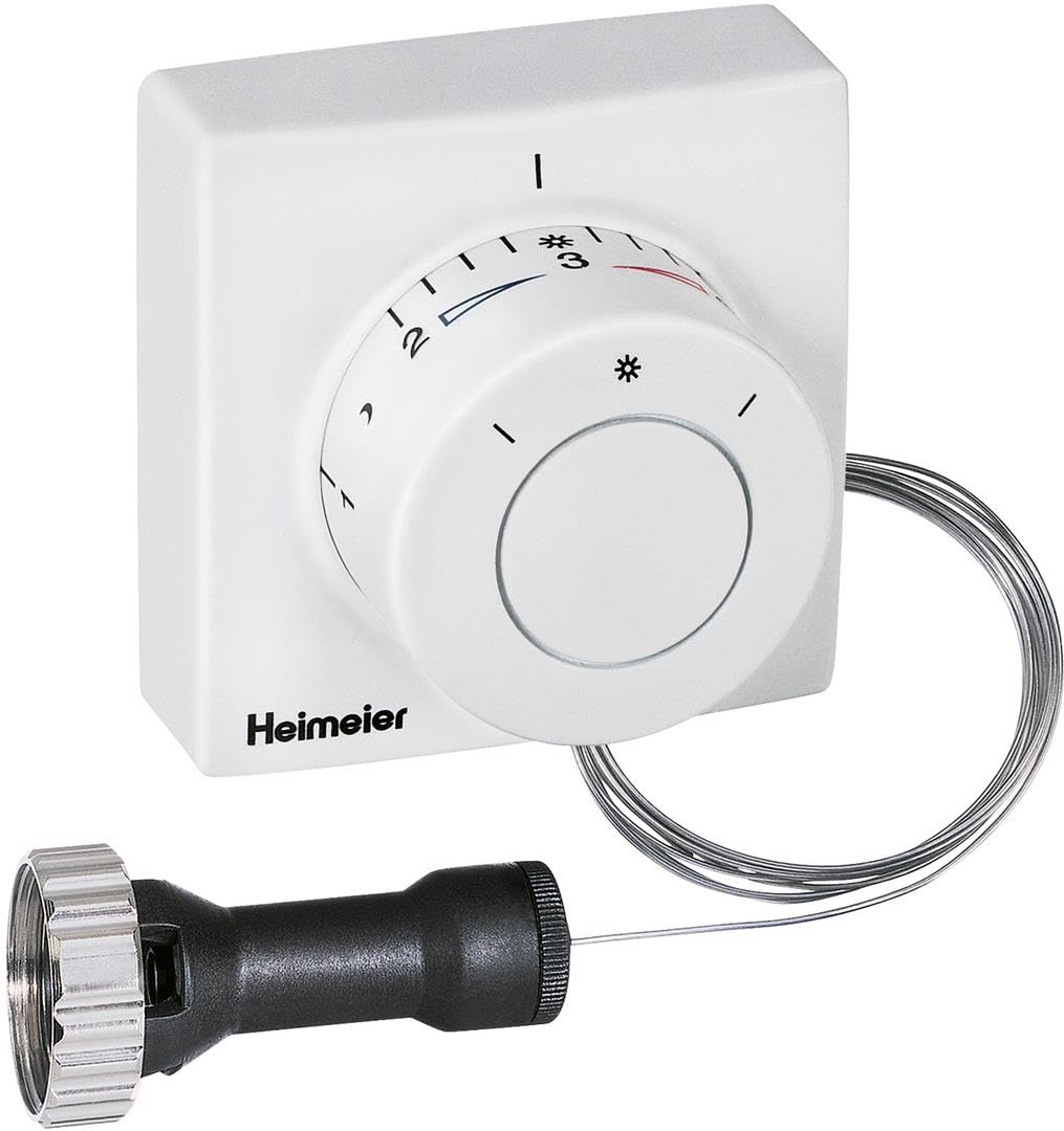2802–00,500 TA Heimeier Thermostat Head F with Remote-Control Adjuster and in-Built Sensor 2 M Capillary Tube