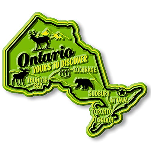Imán decorativo vintage Ontario 2.6x3 pulgadas