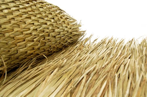 FOREVER BAMBOO 511-10 Mexican Palm Thatch Runner Roll 35" H x 10'L - Thumbnail 2