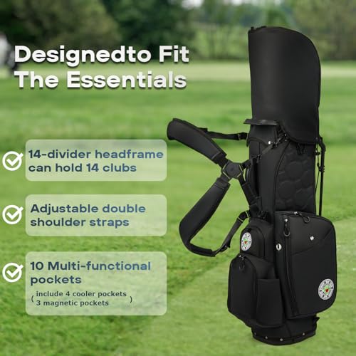 BeyBay Golf Stand Bag - Lightweight Golf Bags for Men & Women, Standing Golf Bag Holds 14 Golf Clubs - 14-Way Dividers with Premium Materials & Magnetic Pocket by BEYBAY - Image 3
