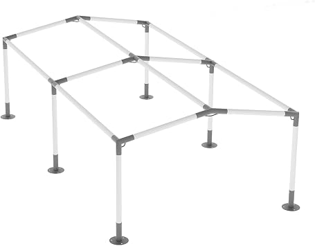 6 Leg Carport Kits,Low Peak Canopy Fitting Kit with 1-3/8" ID, Galvanized Steel Carport Connectors, shed Frame kit DIY Project
