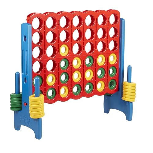 ECR4Kids Jumbo 4-to-Score Giant Game with 42 Rings and Reset Sliders, Kids Games, Assorted by ECR4Kids - Used condition - US$137.74