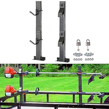 AMAZON - ELITEWILL 2 Place Locking Trimmer Rack Trim line Holder Fit for Open Landscape Trailers Racks