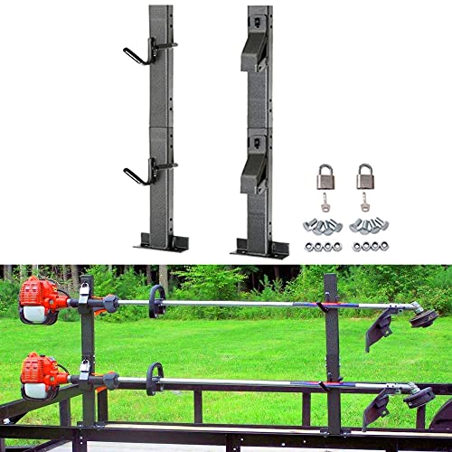 ELITEWILL 2 Place Locking Trimmer Rack Trim line Holder Fit for Open Landscape Trailers Racks by ELITEWILL - Used condition - CA$79.05