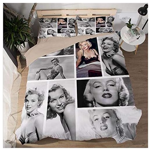 FWDDDEQ® Juego De Ropa De Cama 3D Estrella De La Belleza Europea 200X200 Cm 100% Microfibra Suave Y Cómoda, 1 Funda Nórdica De Y 2 Fundas E Almohada De - Antialérgico Cómodo Suave Fácil De Limpiar