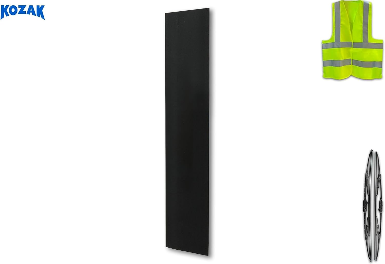 KOZAK Cab Trim Molding, Roof Extension 3596002C6 (Right Passenger Side) Compatible with International LT625 Includes Logo, 2X 22 Windshield Wipers and Reflective Vest