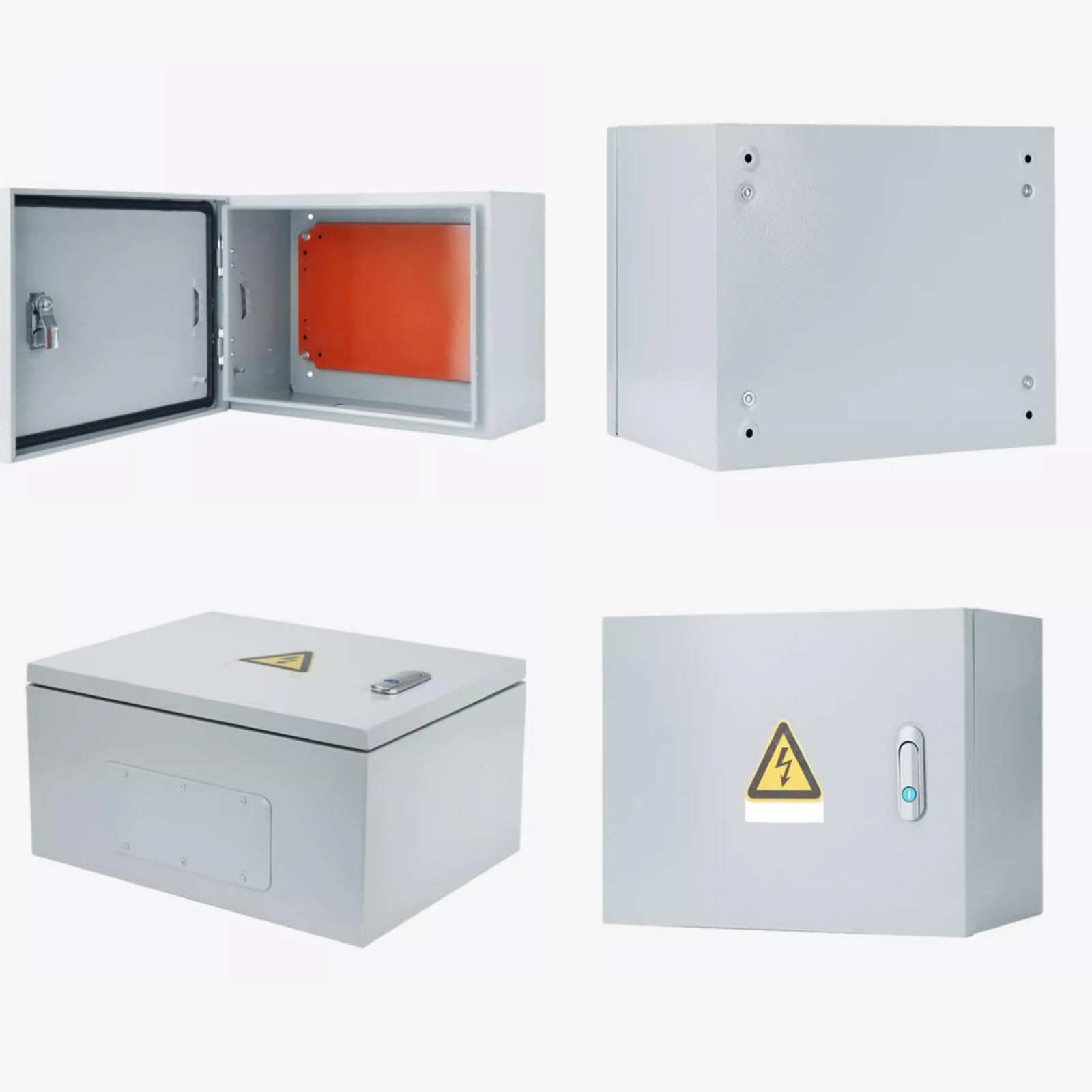 Caja Estanca Exterior Electrica de Acero Laminado en Frío, Caja Registro Electrico de Exterior con Placa de Montaje Extraíble, Protección IP66 Contra la Intemperie(60 * 50 * 25cm)