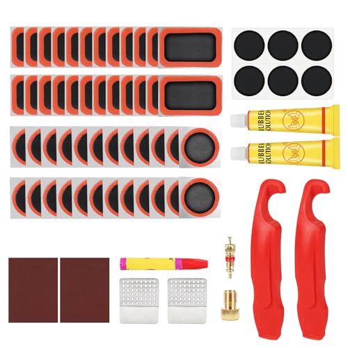 KETELES 78pcs Puncture Repair Kit Self-Adhesive Bike Tyre Patches