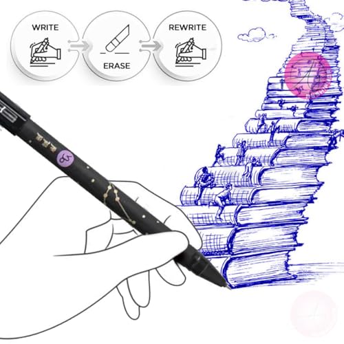 Image of Erasable Blue Gel Pen - Smooth Writing, Quick-Dry Ink & Smudge-Free | Comfortable Grip Pen for Office, School, Journaling & Notes | Premium Long-Lasting Gel Pen