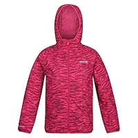 Regatta Childrens/Kids Volcanics VI Zebra Print Waterproof Jacket (14 Years) (Berry Pink)