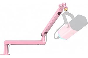 FIFINE Pink Low Profile Microphone Boom Arm Streamline