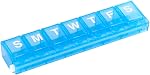 Ezy Dose Weekly (7-Day) Pill Organizer, Small Medicine Planner, Green | Daily Vitamin Box & Supplement Case, Locking Compartments to Secure Prescription Medication, Travel-Friendly, BPA-Free