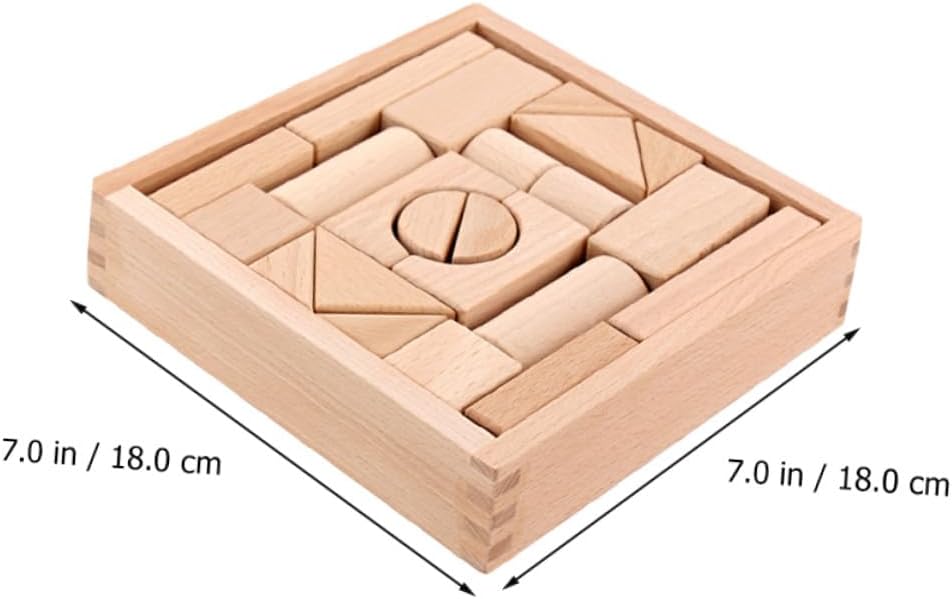 Creative Wooden Blocks for Beech Wood Educational Puzzle Building Blocks for DIY Crafts Early Learning and Motor Skill Development