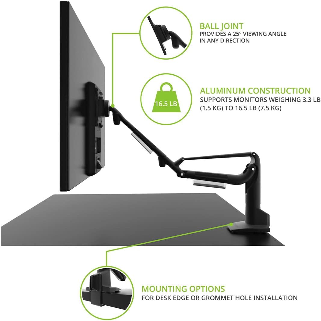 Kanto DMS1000 Desktop Mount for 17-inch to 32-inch Displays | Black