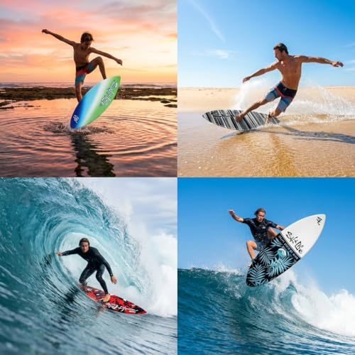 SALT LIFE Fiberglass Compression Skimboard – High-Performance Beach Skim Board for Kids, Teens & Adults – Lightweight Durable Design for Flatland & Shorebreak – 38, 42, 44, 53 in - Thumbnail 5