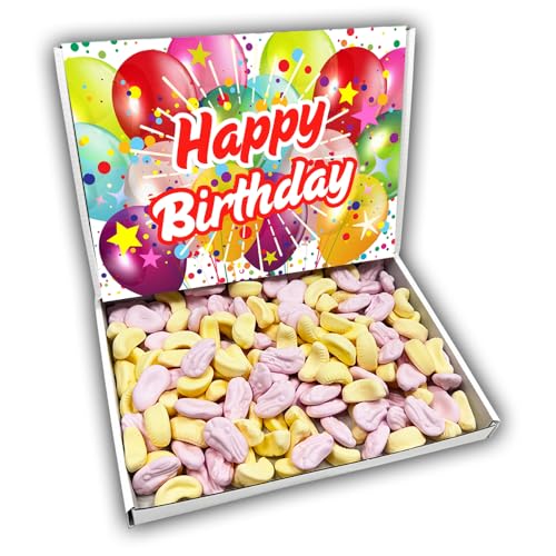 Mini Foam Shrimps and Bananas Gift Box Hamper Birthday Present (BIRTHDAY MULTI COLOURED)