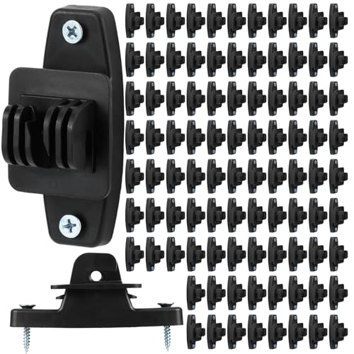 Pushglossy 200 Pcs Electric Wire Fence Insulators Electric Fence Wood Post Claw Insulators Accessories Nail Wood Post Nail on Insulator for Hi-tensile, Heavy Duty Fencing Wire Polywire (Black) by Pushglossy - Used condition - US$66.35